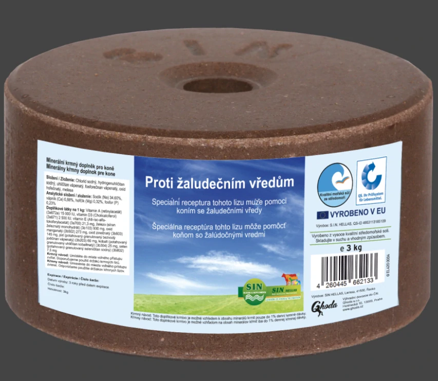 Lízna soľ - Proti žalúdočným vredom koňa